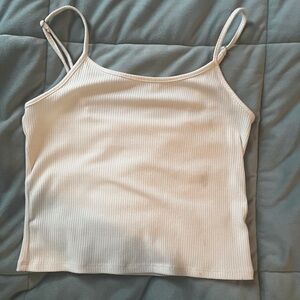 american eagle white basic tank